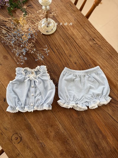 Marron28｜(1y-6y) 甜美鈕釦線條套裝9