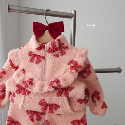 gioiello02｜(85-130cm) 蝴蝶結毛呢套裝3