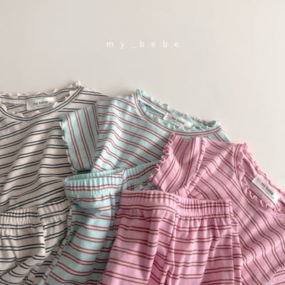 my_bebe22｜(80-120cm) 條紋捲邊套裝17