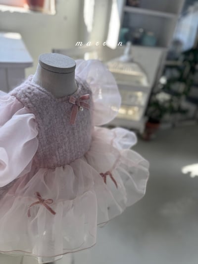 Marron 63｜(3m-18m) 公主蓬蓬袖袖洋裝包屁衣16