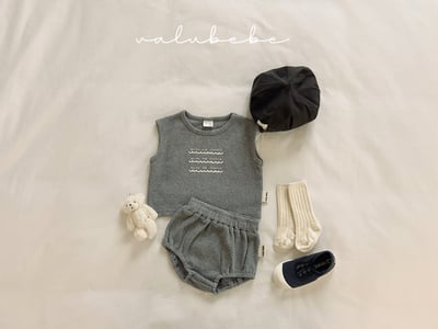 Valubebe 17｜(65-90cm) 華夫格無袖上衣8