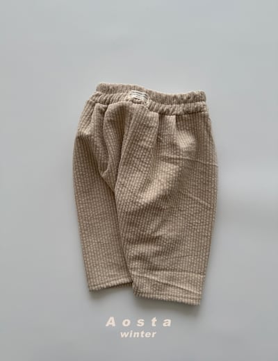 AOSTA51｜(6m-5y) 經典燈芯絨印花長褲4