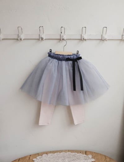 FLO19｜(75-135cm) 3色夢幻薄紗內搭褲裙4