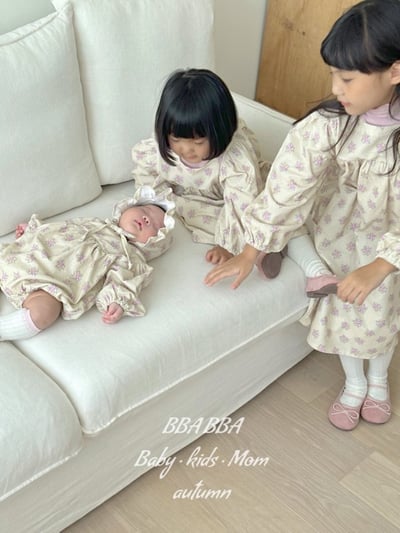 BBABBA15｜(60cm-120cm-mom)  2色田園碎花洋裝2
