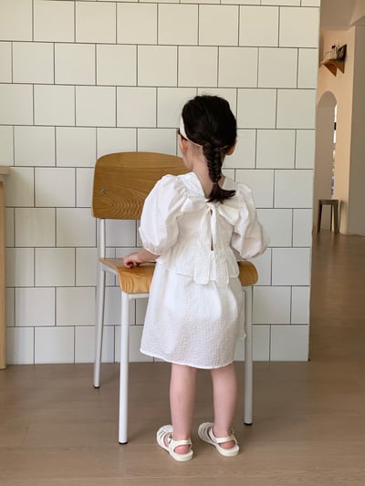 JE26｜(66-120cm) 泡泡袖綁帶包屁衣/洋裝9