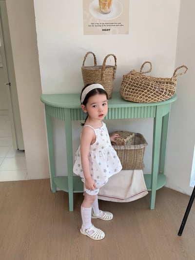 JE54｜(66-100cm) 清新碎花細肩包屁衣/套裝4