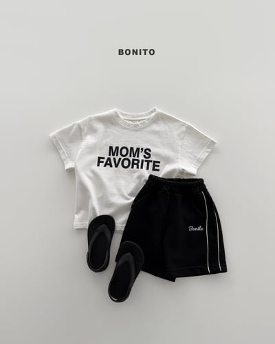 Bonito26｜(75cm-125cm) 2色刺繡雙側線短褲5