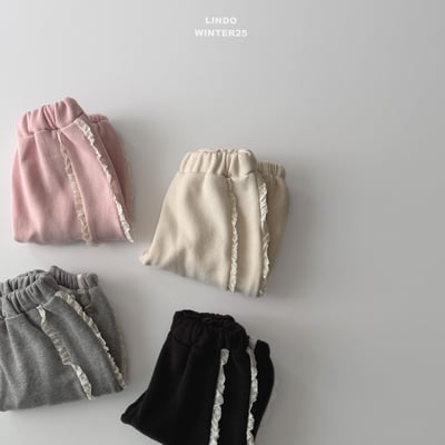 Lindo62｜(80cm-125cm) 蕾絲休閒縮口褲3
