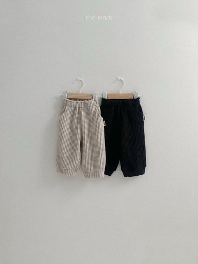 MiniRobe18｜(70-110) 華夫格縮口褲1