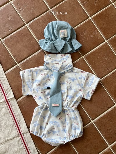 thelala58｜ (0m-18m) 鐵塔印花有領包屁衣3