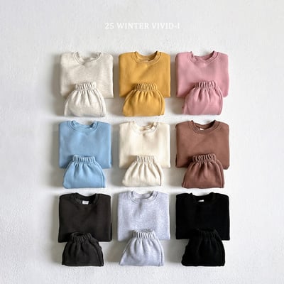 vivid96｜(78cm-125cm) 經典素面休閒套裝1