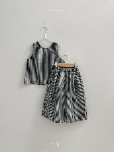 Atomeme09｜(70-110) 格紋寬褲12