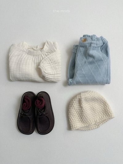 MiniRobe51｜(70-110) 菱形壓紋直筒牛仔褲6