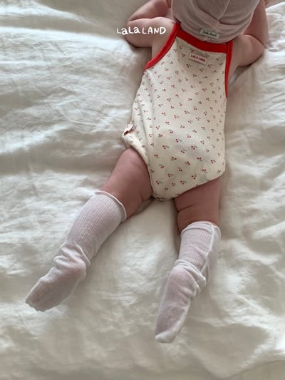lala land39｜(3m-18m) 3色捲邊無根長襪5