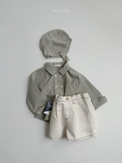 MiniRobe26｜(70-110) 雙排釦格紋襯衫10