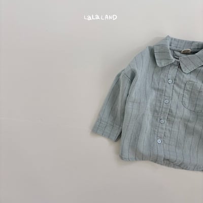 lala land50｜(75-120cm) 2色亞麻條紋襯衫20