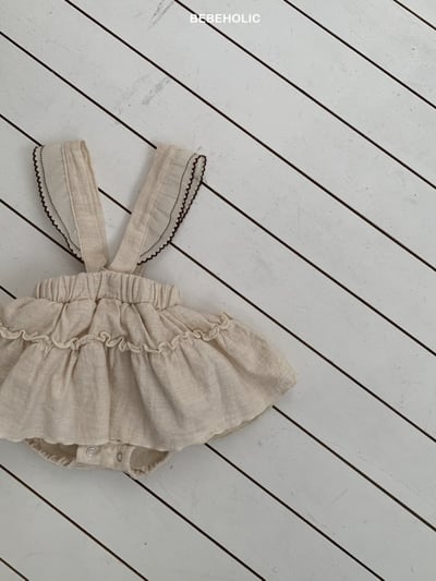 Bebe holic47｜(3m-18m) 層次吊帶滾邊包屁褲裙16