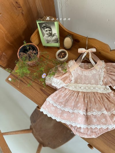 Marron06｜(3m-18m 1y-6y) 索菲亞蕾絲裙裝10