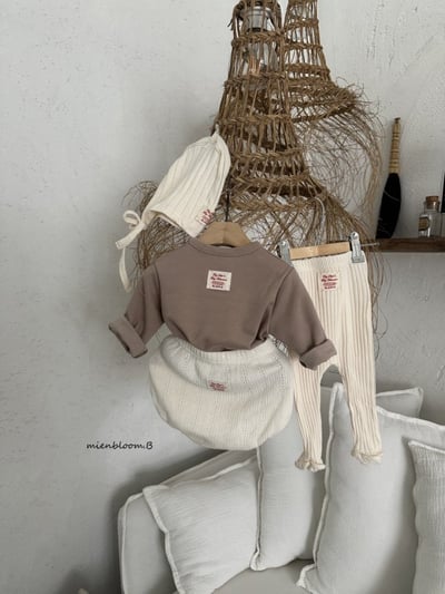 Bloom.b37｜(0m-18m) 素面羅紋褲襪10