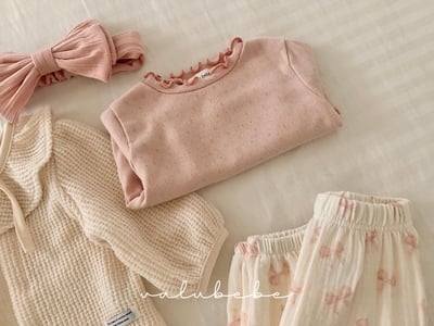 Valubebe53｜(65-90) 捲邊透氣上衣8