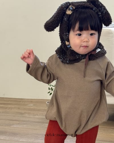 Cieldemaman04｜(6M~15M)  4色條紋長袖包屁衣服17