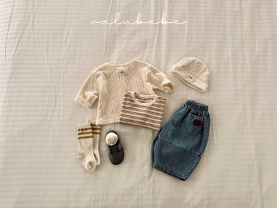 Valubebe64｜(65-90) 針織反摺帽10