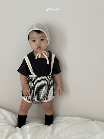 lala land03｜(3m-18m) 2色可拆式吊帶條紋燈籠褲11
