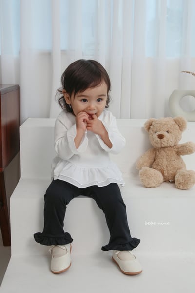 bebe nine09  (65-115) 2色荷葉緊身褲3