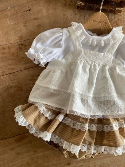 Anne Shirley19｜(3m-22m) 2色格紋蕾絲邊層次包屁裙10