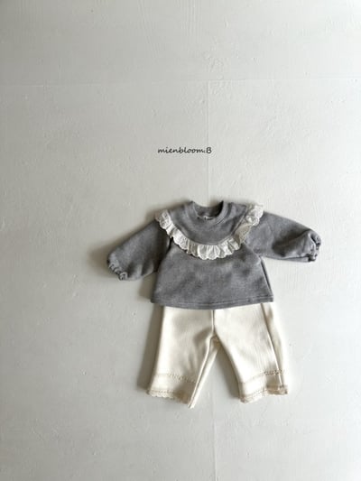 Bloom.b34｜(0m-24m/85cm-125cm) 磨毛蕾絲邊長褲16