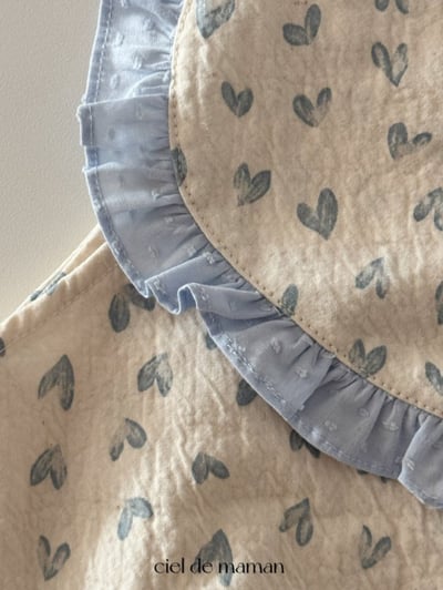 Cieldemaman｜(3-15m) 甜蜜愛心包屁衣10