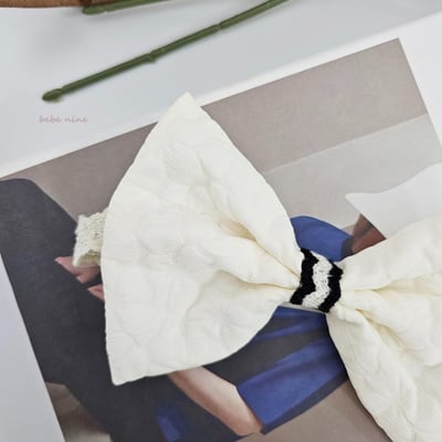 bebe nine23 (free) 2色黑白大蝴蝶結髮帶13