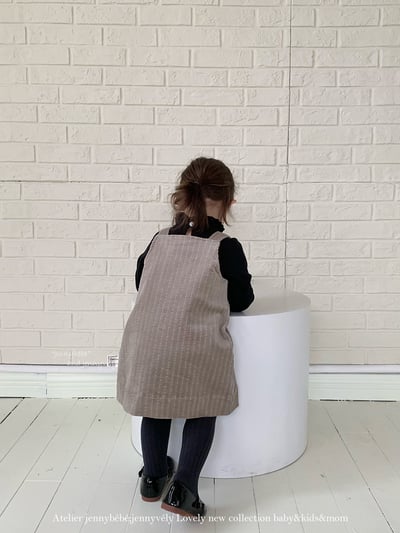 JE602｜(73cm-100cm) 學院風吊带連身裙/高領上衣13