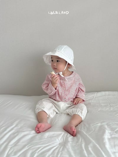 lala land09｜(3m-18m) 2色棉麻縮口褲4