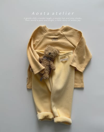 AOSTA45｜(6m-5y) 素面內刷毛合身褲19