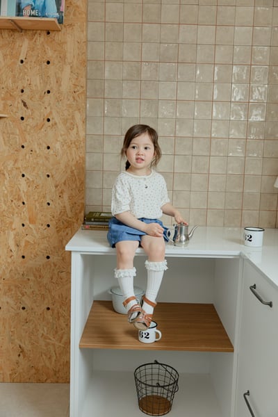 onu31｜(70cm-115cm) 碎花蕾絲滾邊上衣7