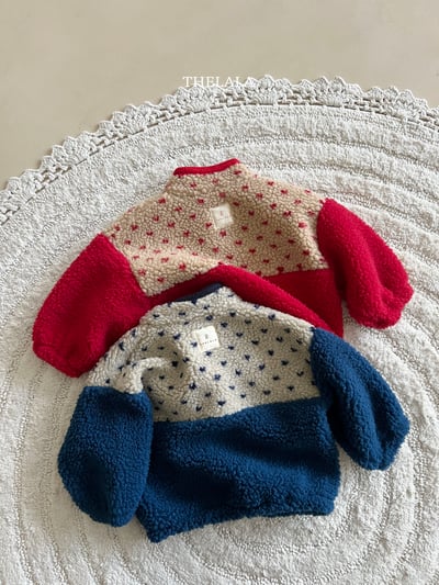 thelala41｜ (1y-6y) 波點撞色毛毛上衣6