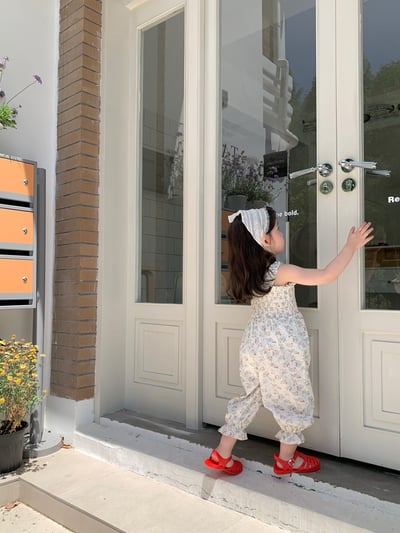 JE51｜(73-120cm) 碎花吊帶連身褲22