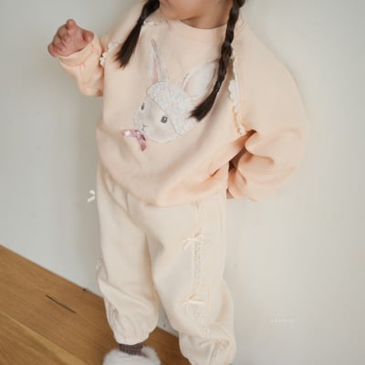 neneru17｜(70cm-125cm) 2色蕾絲蝴蝶邊結縮口褲8