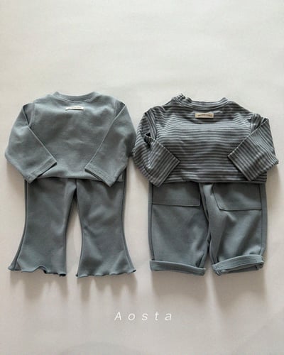 AOSTA36｜(6m-5y) 捲邊小喇叭褲21