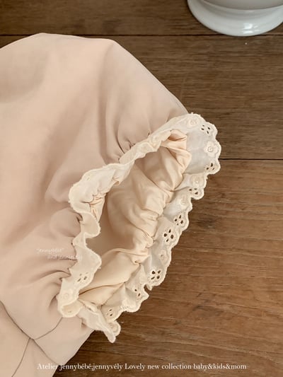 JE 650｜(73-100cm)  刺繡泡泡花邊套裝8