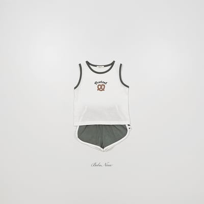 bebe nine07  (65cm-115cm) 2色愛心捲餅無袖套裝4