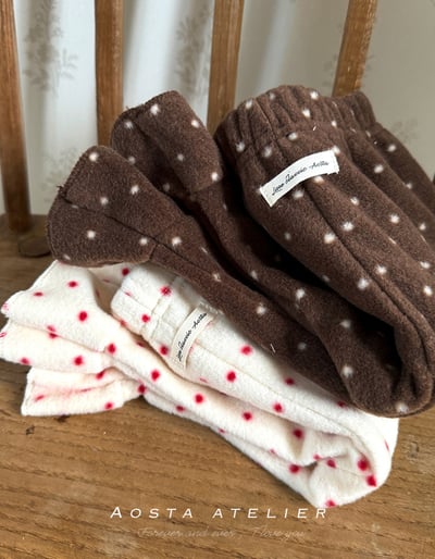 AOSTA01｜(6m-5y) 荷葉波點喇叭褲4