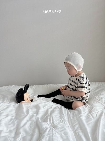 lala land25｜(3m-18m) 2色條紋包屁衣6