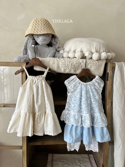 thelala38｜ (70-115) 壓花細肩洋裝2