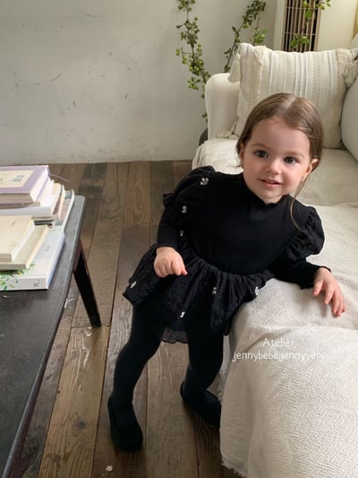 JE573｜(66-90cm) 赫本風公主袖包屁衣7