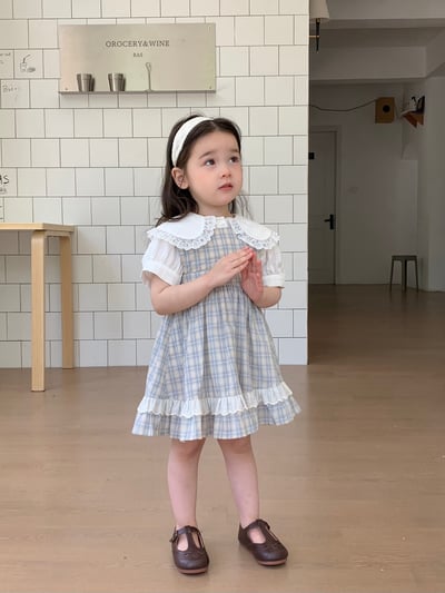 JE27｜(66-120cm) 學院格紋吊帶包屁衣/洋裝8