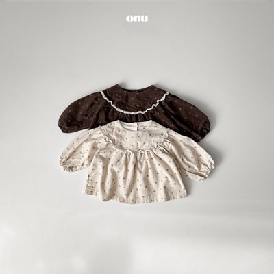 onu 19｜(70cm-115cm) 燈芯絨碎花蕾絲襯衫1