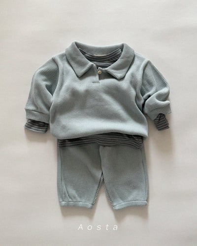 AOSTA20｜(6m-5y) 柔軟條紋上衣21