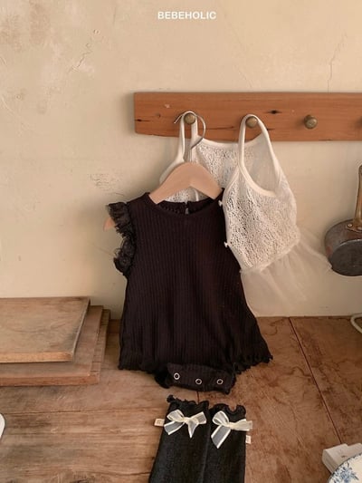 Bebe holic28｜(3m-18m) 透氣蕾絲無袖連身服7
